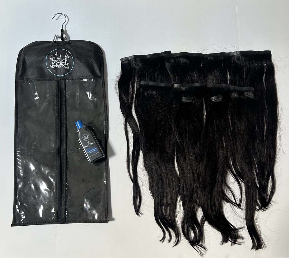 ZALA  9 Clip Hair Extensions Bundle with Storage Bag and Smooth Talker Condition